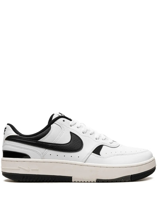 Nike Gamma Force low-top sneakers in black and white, lace-up with side swoosh