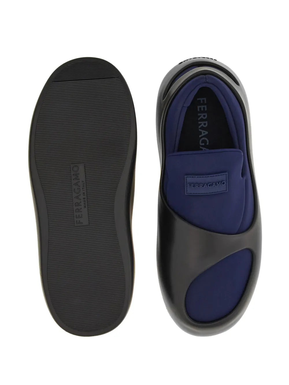 Ferragamo Hybrid Logo-Patch Slip-On