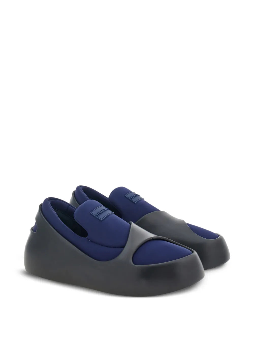 Ferragamo Hybrid Logo-Patch Slip-On