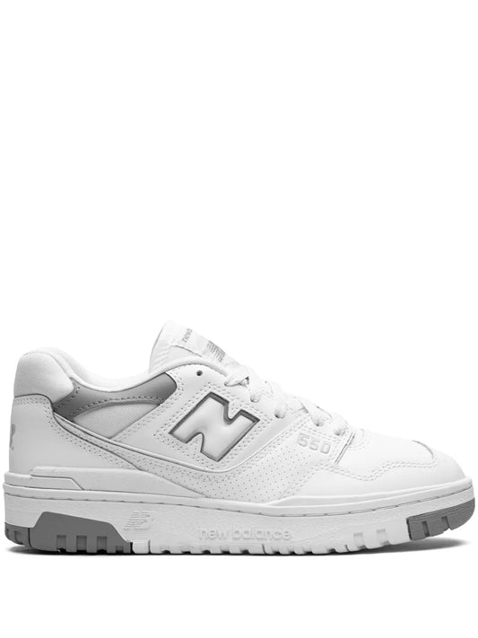 New Balance 550 white low-top sneakers with gray accents and N logo