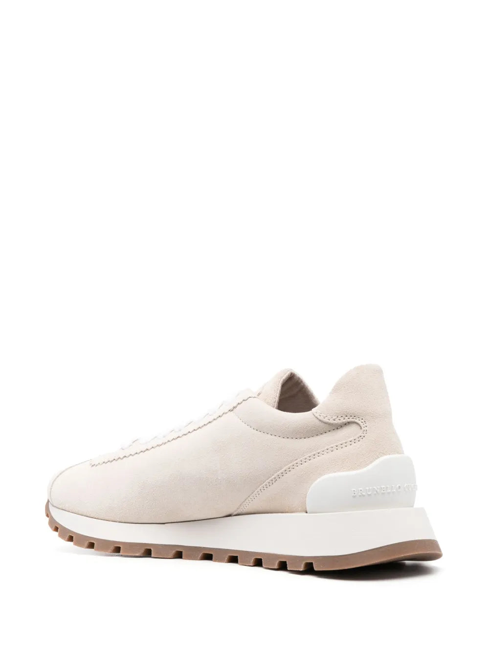 Brunello Cucinelli Monili-Chain Suede Low-Top