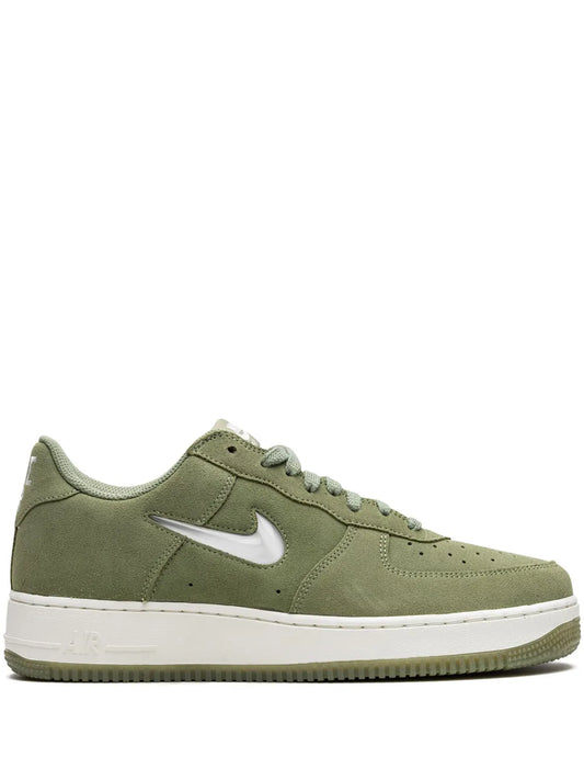Nike Air Force 1 Low low-top sneaker in olive green with white swoosh and laces