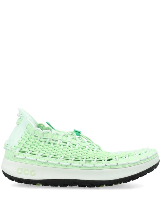 Nike ACG Watercat+ interwoven slip-on boat shoe, light green with black sole