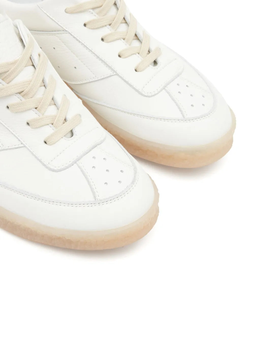 MM6 Maison Margiela Stitch-Logo Leather