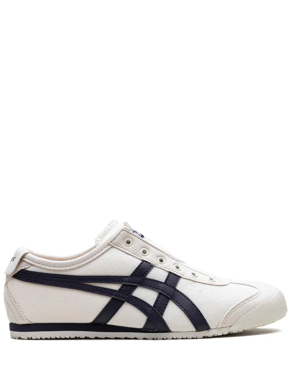 Onitsuka Tiger Mexico 66 low-top sneakers, white leather with navy stripe detailing