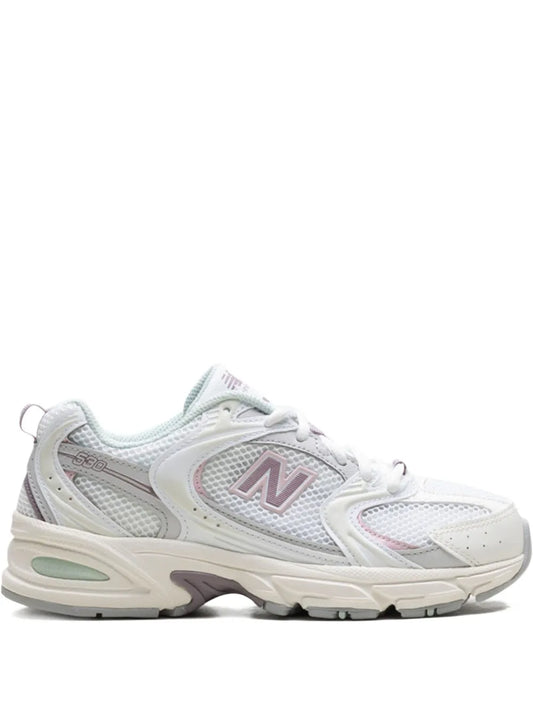 New Balance 530 sneaker, white mesh with N logo and cushioned sole