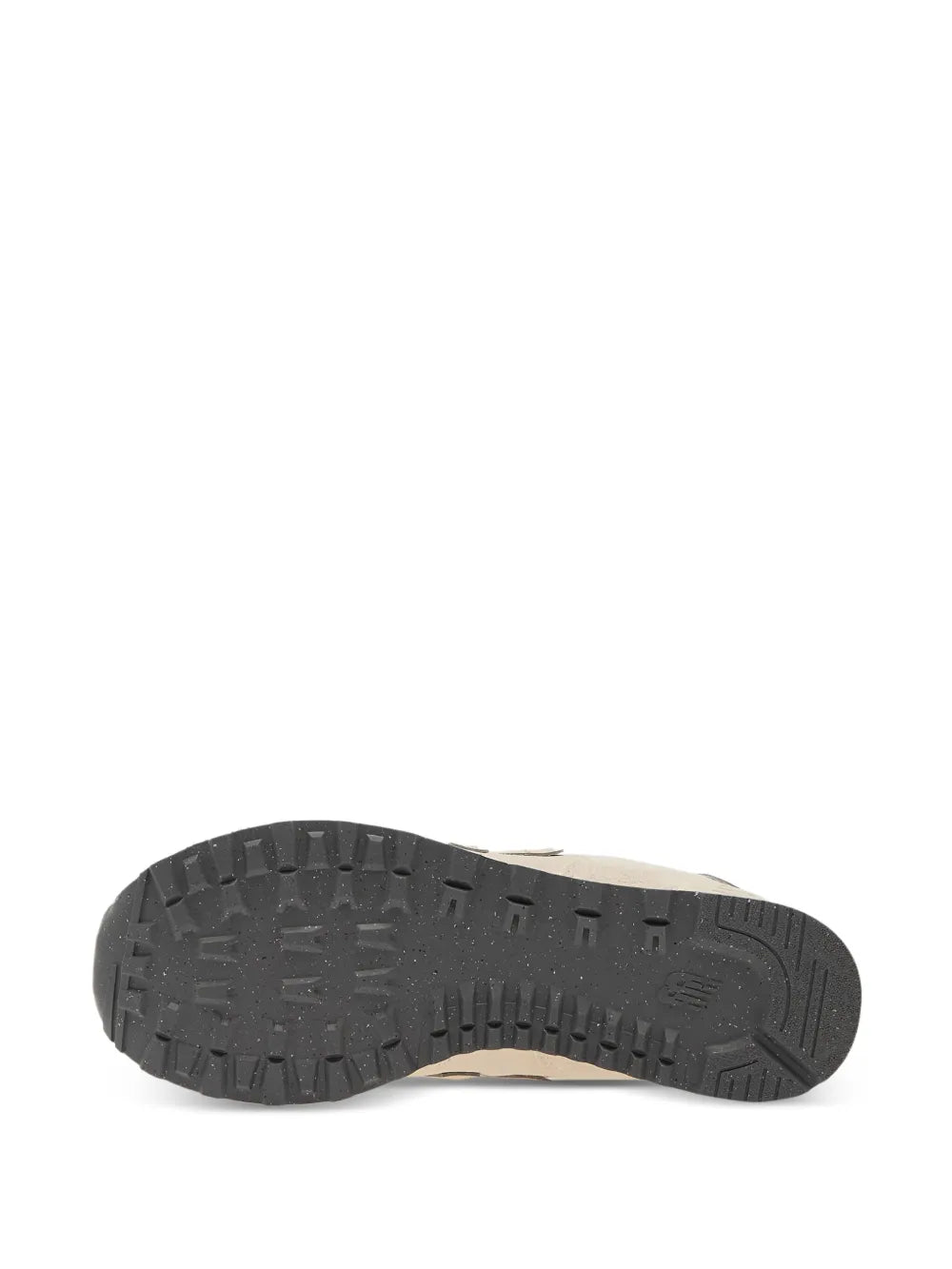 New Balance 574 beige rubber outsole with traction tread