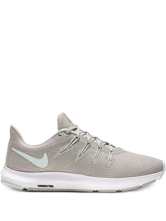 Nike Quest Mesh grey mesh lace-up running shoe with swoosh and white midsole