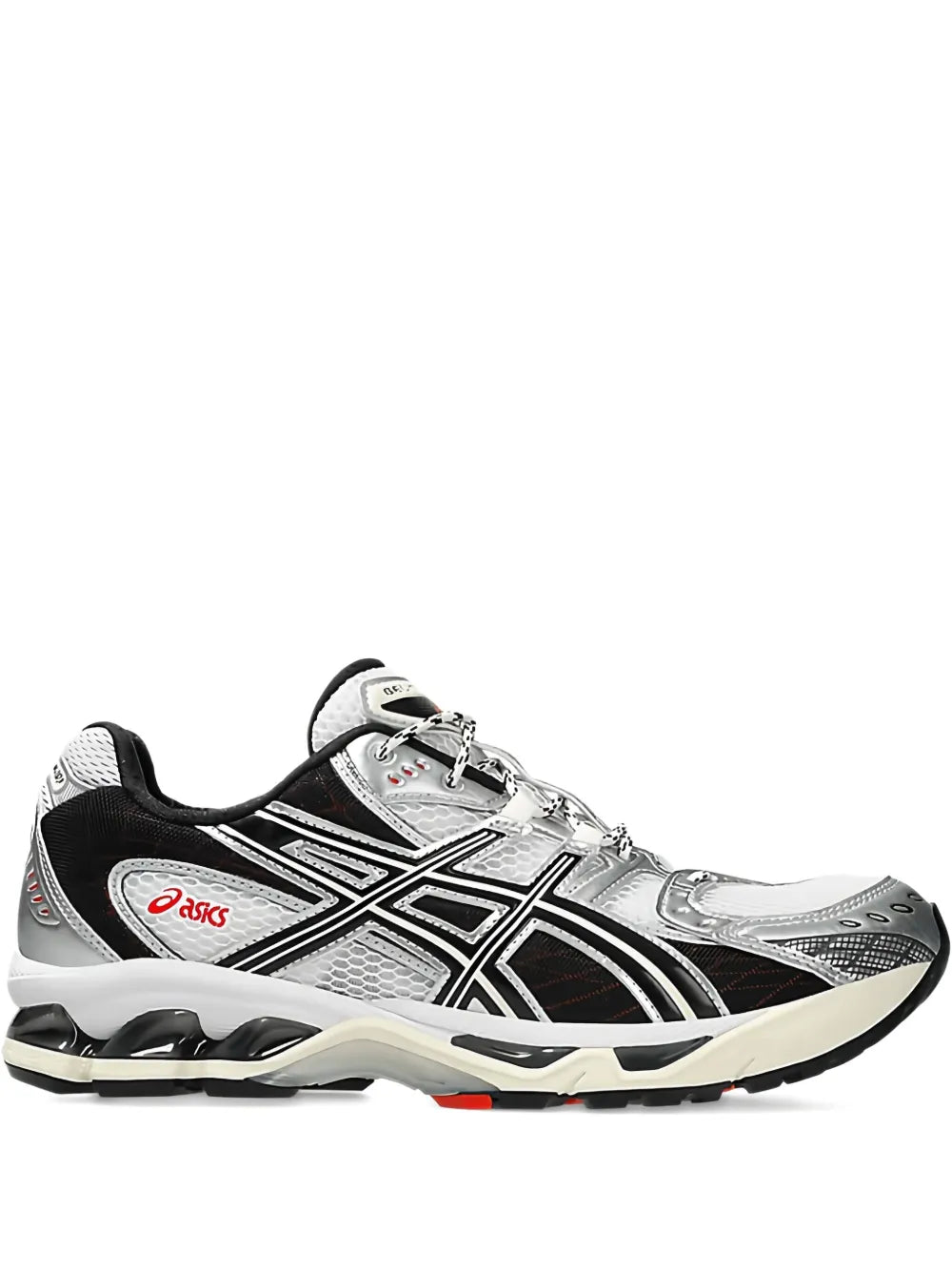 ASICS Gel-Nimbus 10.1 running shoe, white with black accents, silver overlays