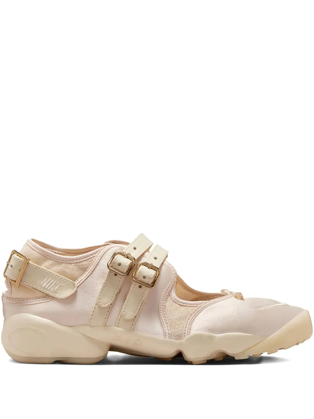 Nike Air Rift sneakers in beige with adjustable strap buckles