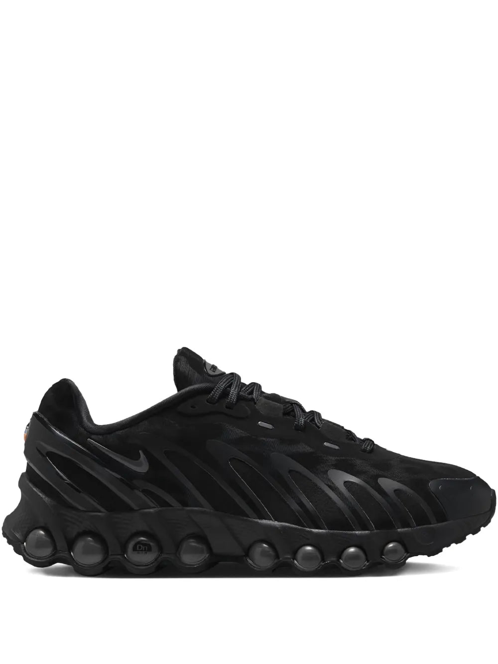 Nike Air Max Dn8 black lace-up sneakers with visible Air bubble sole