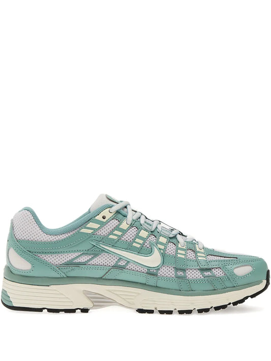 Mint panelled Nike P-6000 running sneaker, lace-up with Swoosh