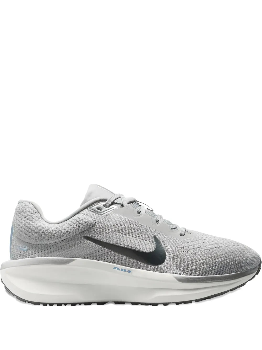 Nike Winflo 11 grey mesh running trainers with swoosh and white sole