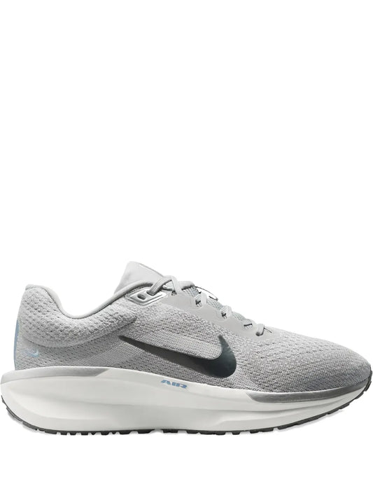 Nike Winflo 11 grey mesh running trainers with swoosh and white sole