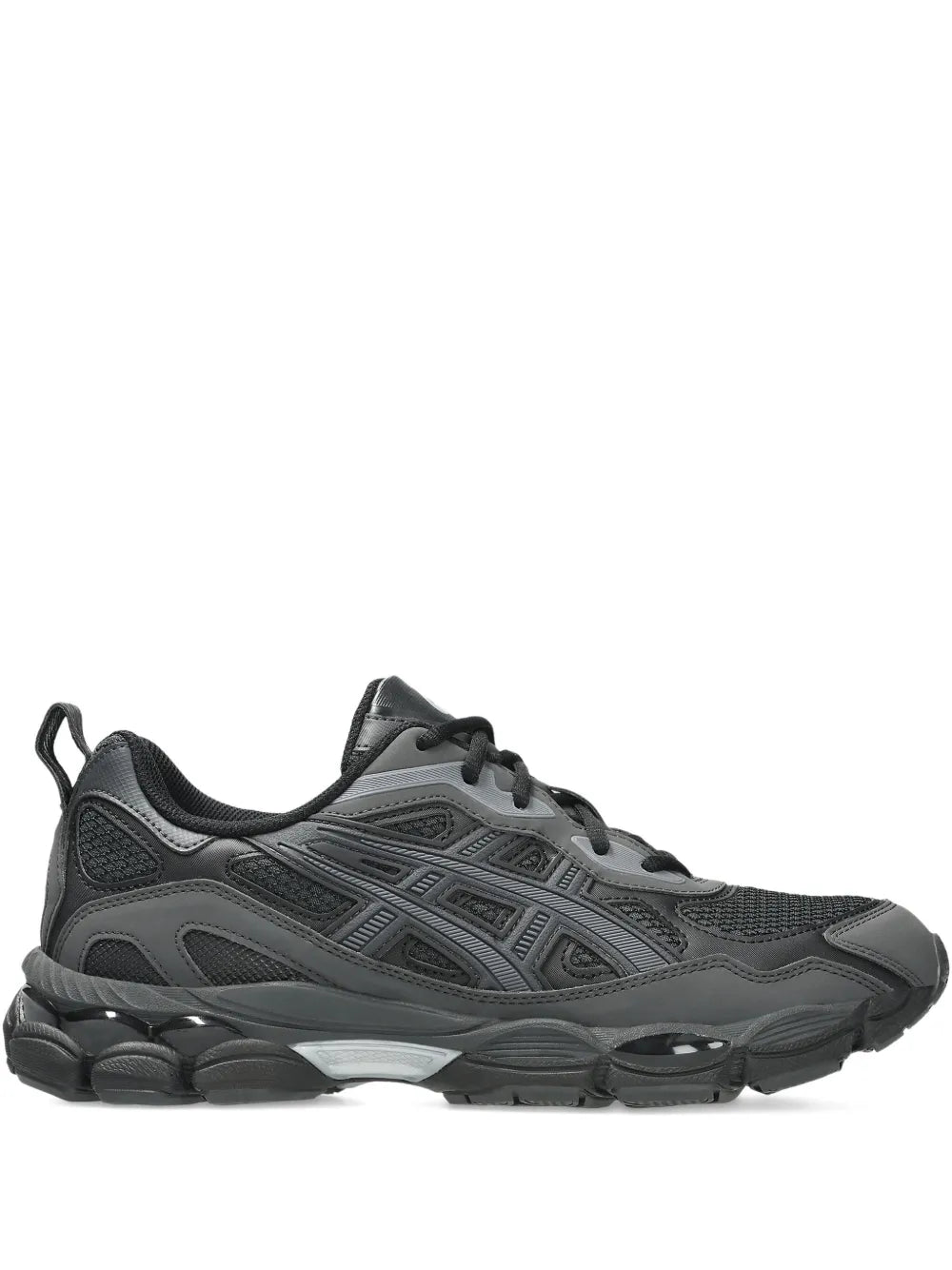 ASICS Gel-Nyc RGD black running shoes, lace-up mesh with chunky molded sole