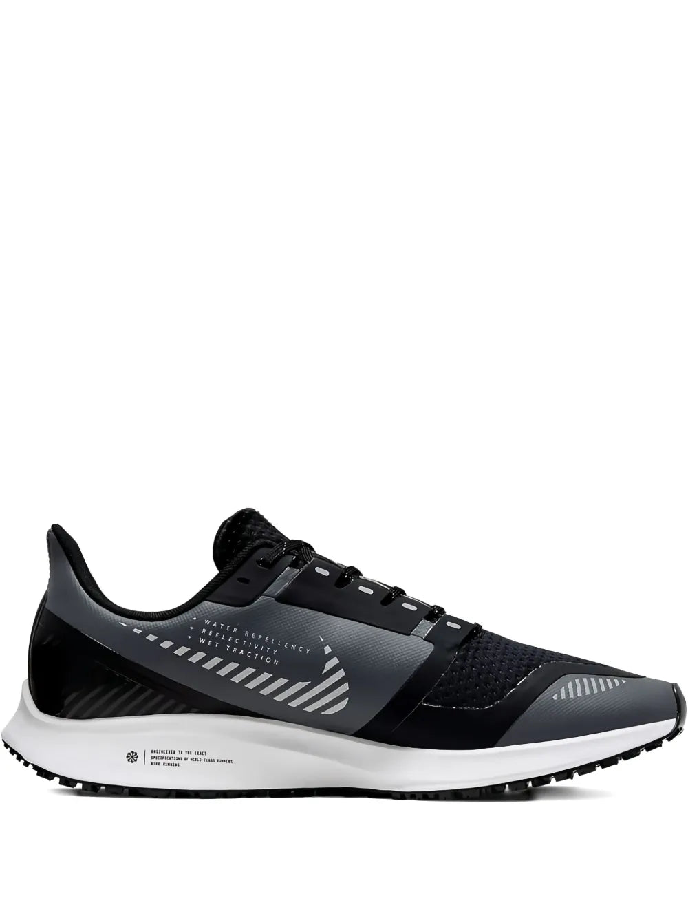 Nike Air Zoom Pegasus 36 black running shoe with knit upper