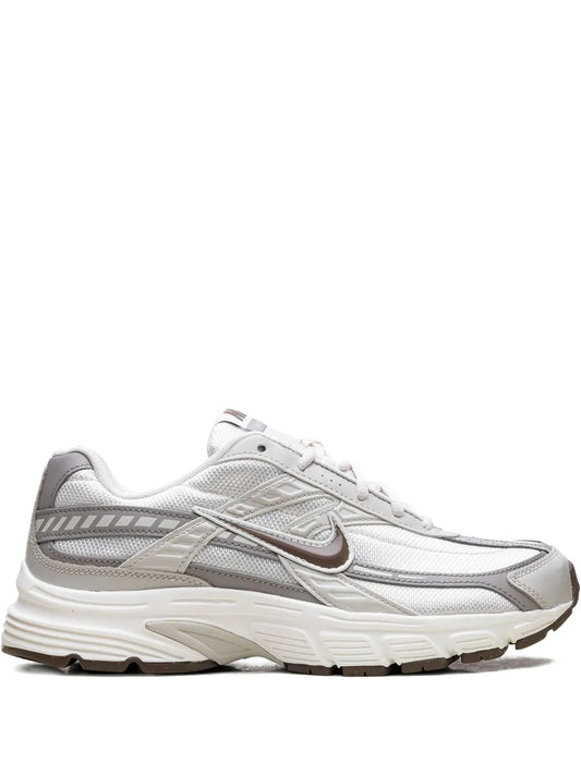 Nike Initiator Swoosh lace-up running sneakers, white with gray accents