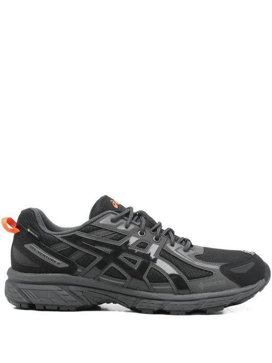 ASICS Gel-Venture 6 Gtx grey trail shoe with black accents, lace-up, Gore-Tex