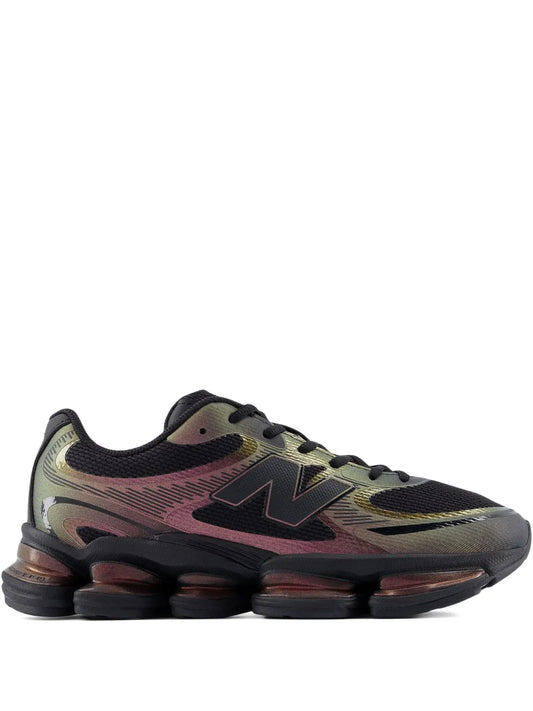 Black New Balance Abzorb 2000 running sneakers with multicolor N logo