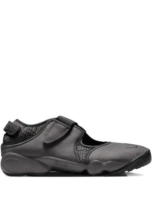 Dark grey Nike Air Rift slip-on sneaker with chunky tread and black heel panel
