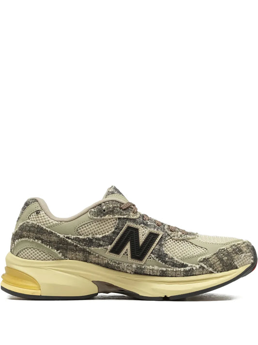 Light brown New Balance 2010 sneakers with N logo and textured upper