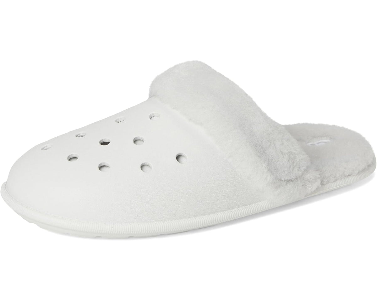 Unisex Crocs Classic Fuzz Scuff Slippers Moonlight