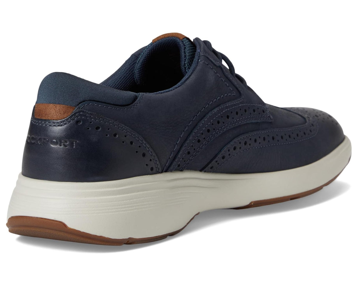 Men's Rockport Noah Wing Tip Dark Blue Leather