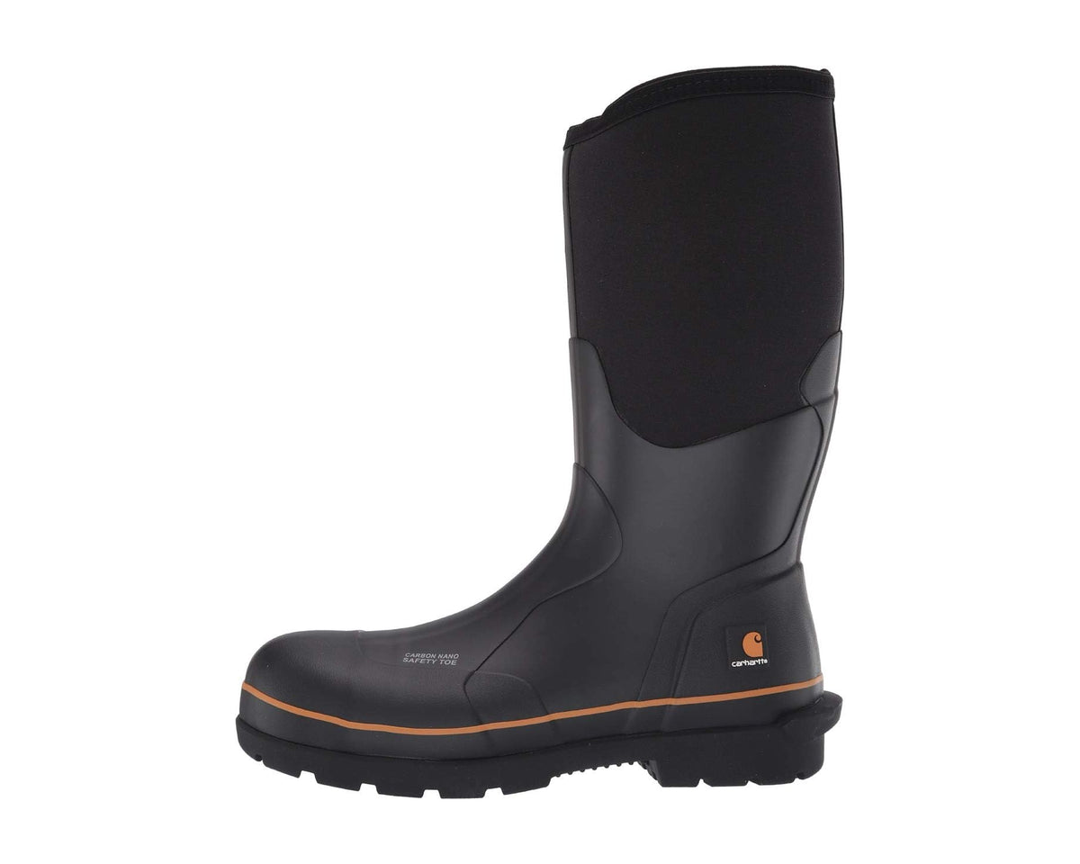 Men's Carhartt 15 Waterproof Carbon Nano Comp Toe Rubber Boots Black