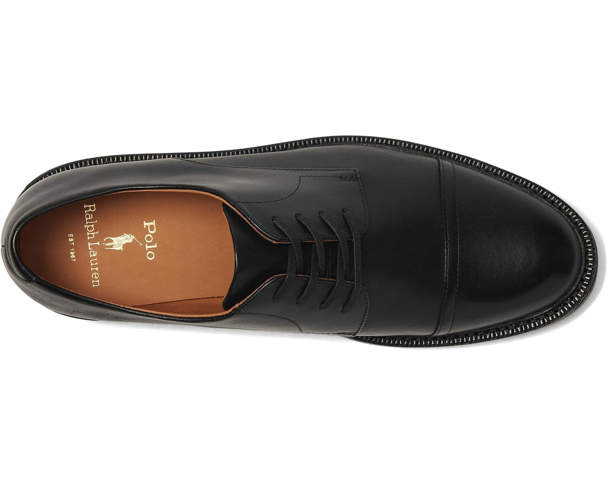 Men's Polo Ralph Lauren Asher Cap Toe Black Calf Leather