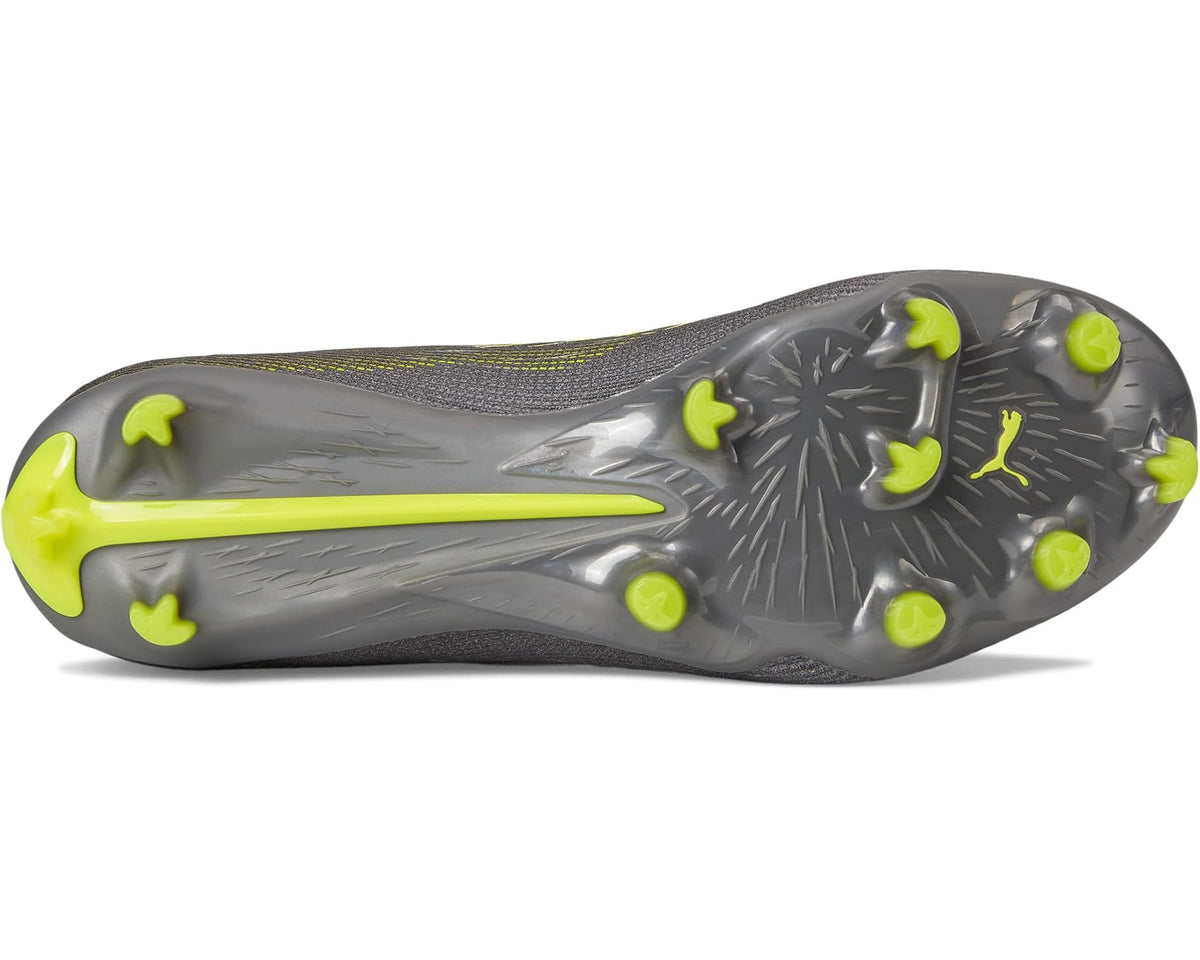 Men's PUMA Ultra 5 Pro Firm, Artificial Ground Soccer Cleats Matte Aged Silver-Yellow Alert-Sun Struck