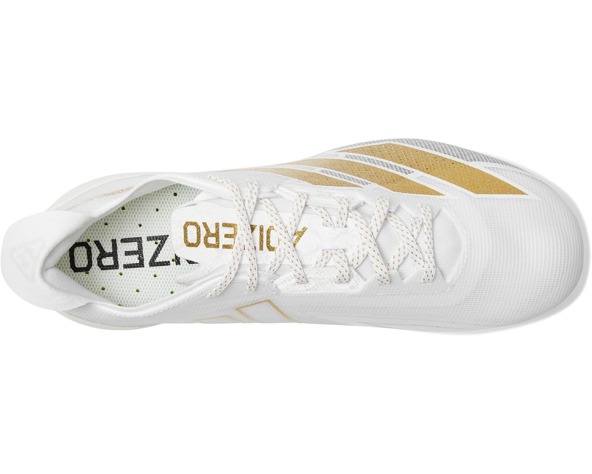 Men's adidas Adizero Electric Football Cleats White/Gold Metallic/White