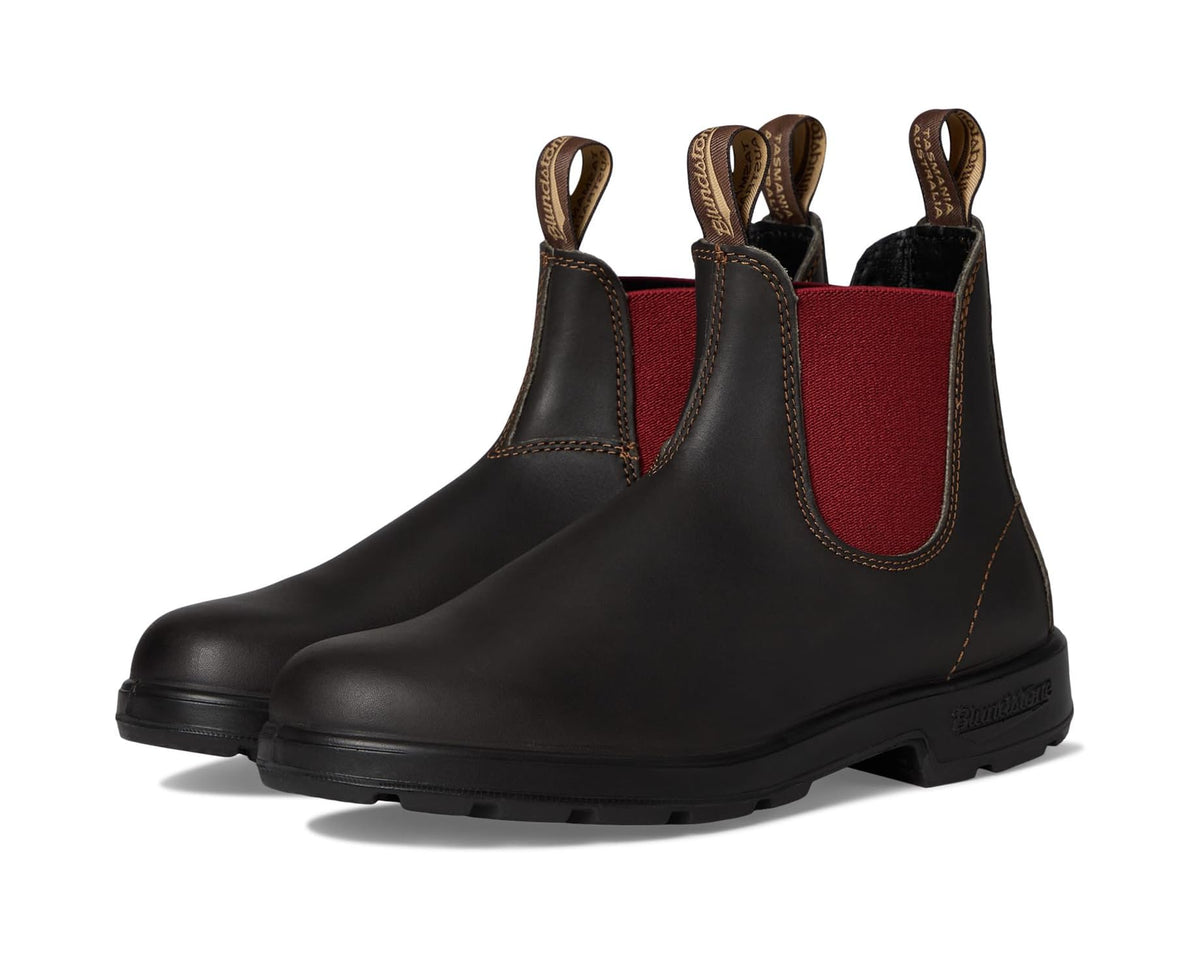 Unisex Blundstone Original 500 Chelsea Boots Stout Brown/Crimson