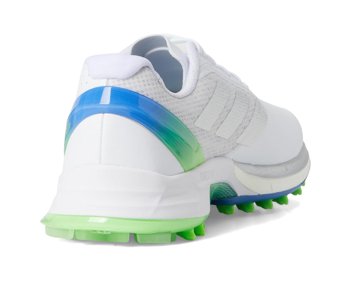 Men's adidas Golf Adizero ZG Spikeless Golf Shoes Footwear White/Silver Metallic/Lime Burst