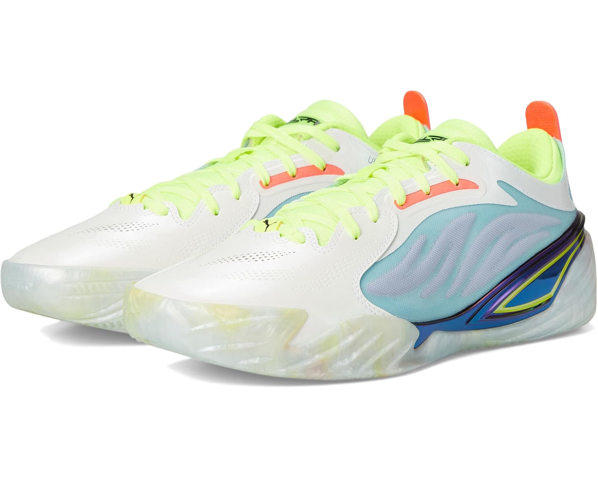 Men's PUMA All-Pro Nitro Elite Basketball Shoess Light Aqua/Yellow Alert