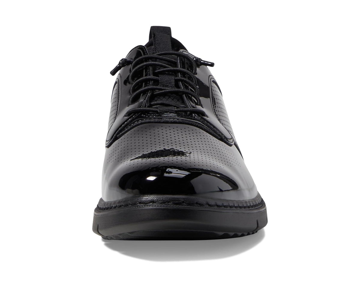 Men's Stacy Adams Spyre Plain Toe Elastic Lace Black Patent