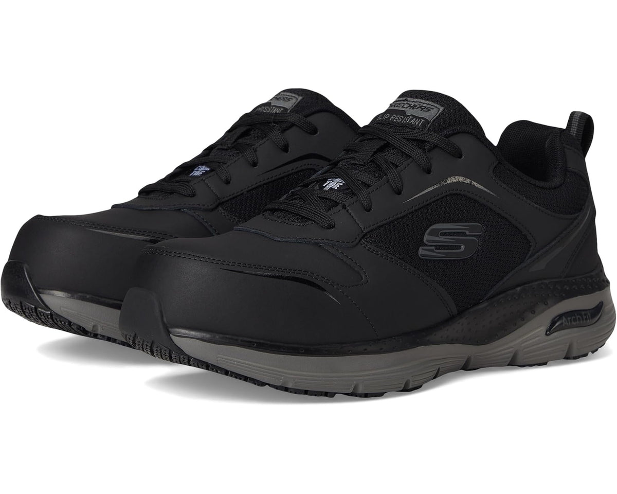 Men's SKECHERS Work Arch Fit SR Comp Toe Black/Charcoal