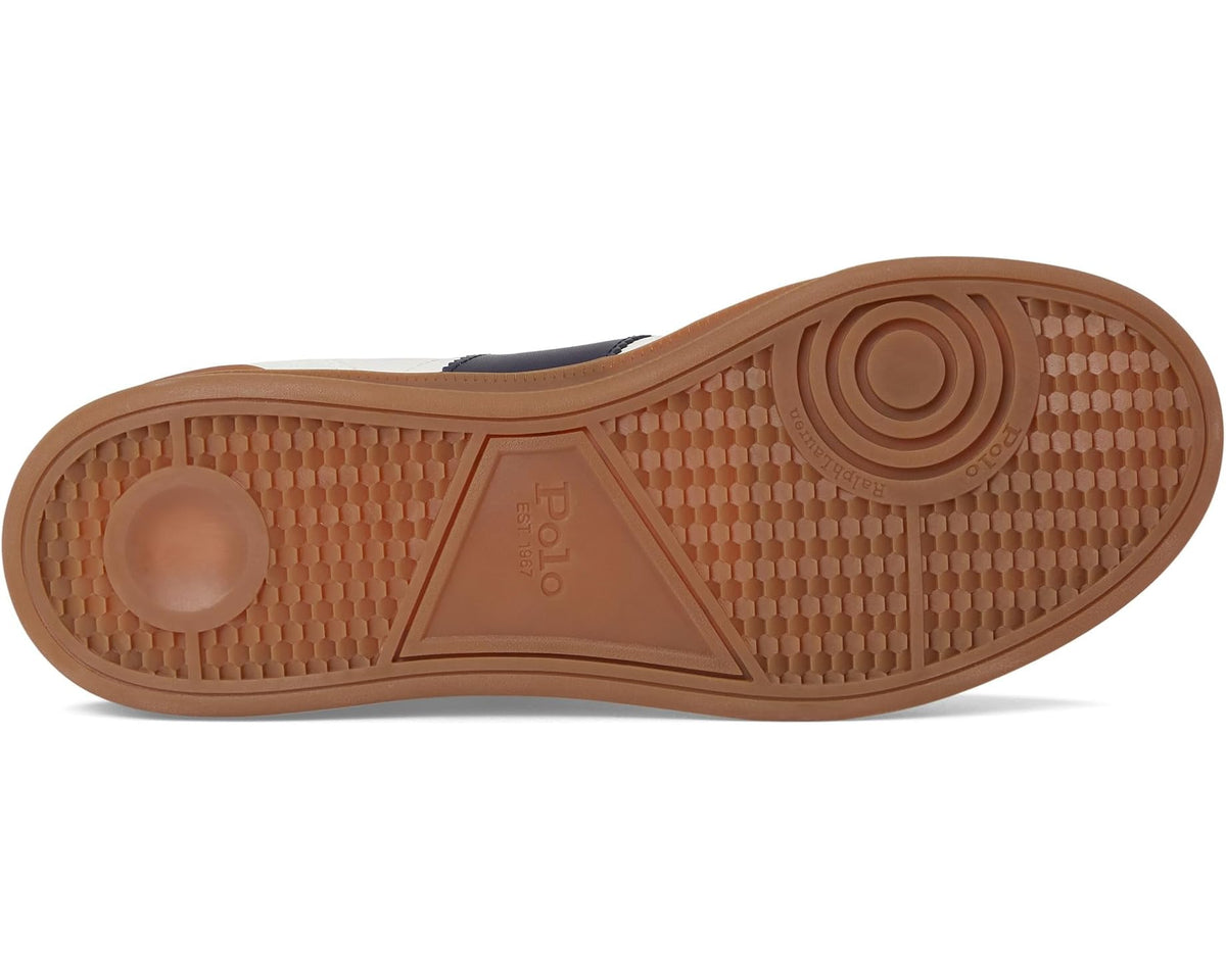 Men's Polo Ralph Lauren sneakers outsole, tan rubber with circular tread pattern