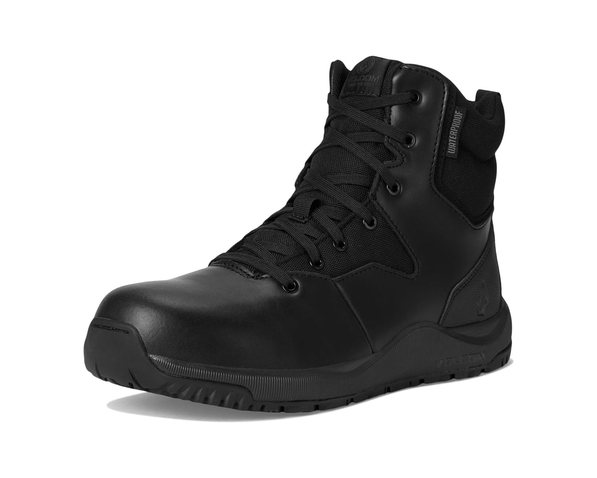 Men's Volcom Street Shield 6 Tactical Waterproof Boots with Side Zipper Black
