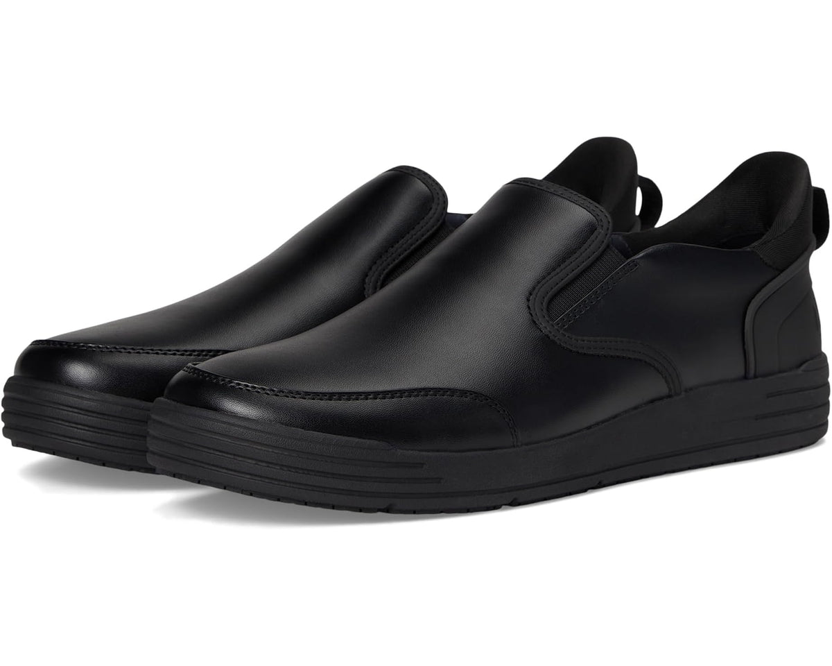 Men's Nunn Bush KORE CITY Work EZ Slip-Resistant Slip-On Athletic Inspired Hands Free Loafers Black