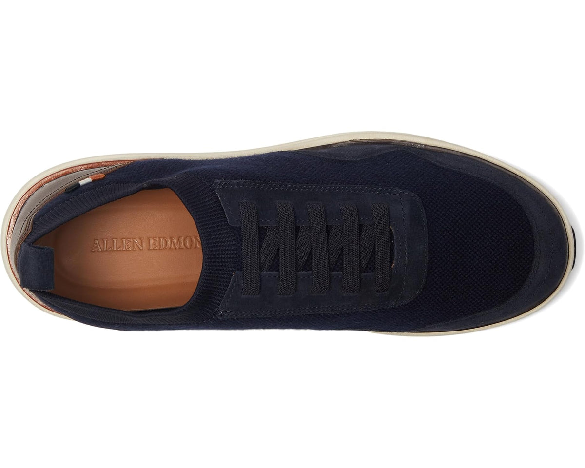 Men's Allen Edmonds Easton Slip-on Shoes Navy Knit Wool & Leather