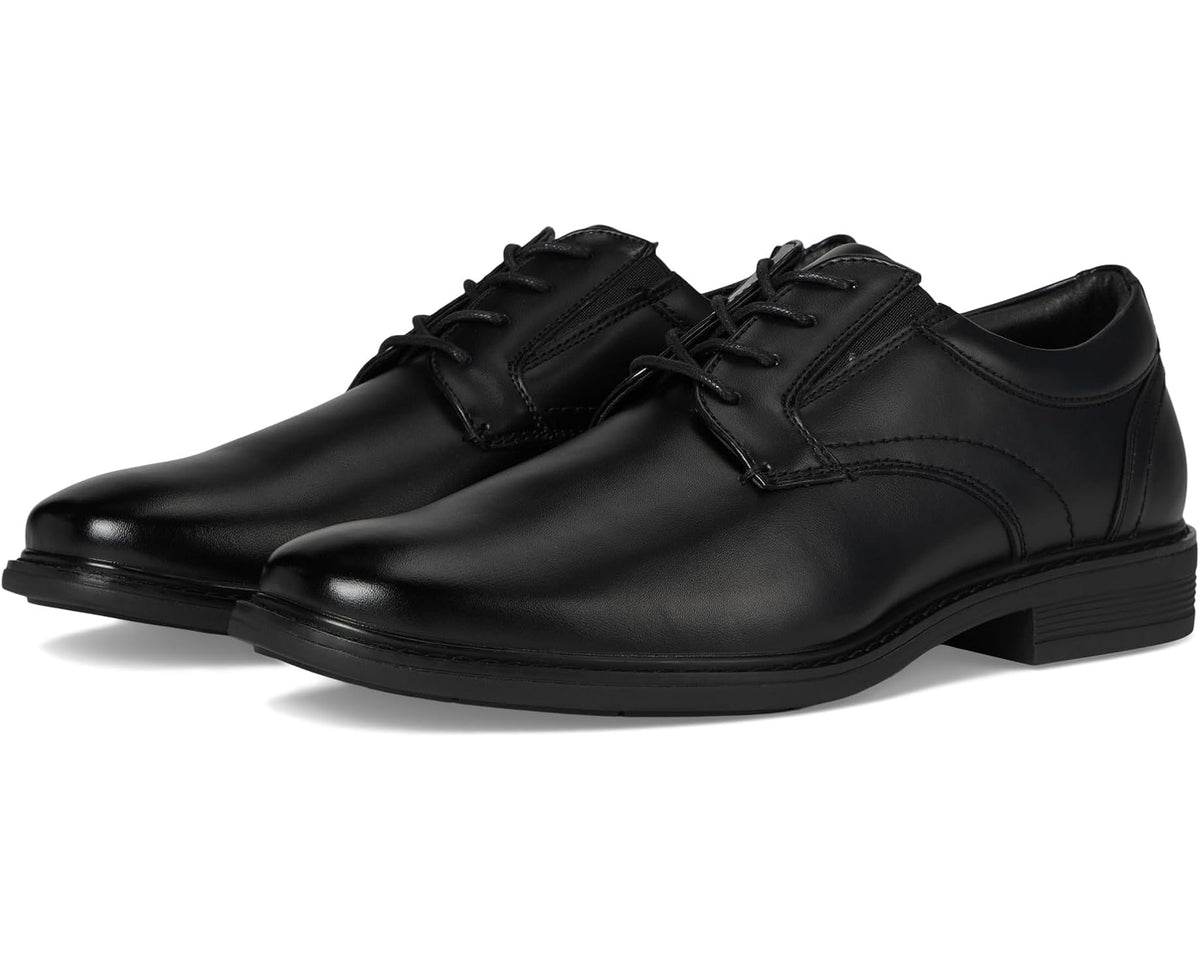 Men's Nunn Bush Jarvis Plain Toe Oxford Dress Casual Business Formal Lace Up Black