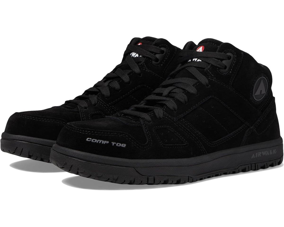 Men's Airwalk Work Mongo Mid Comp Toe EH SR Black