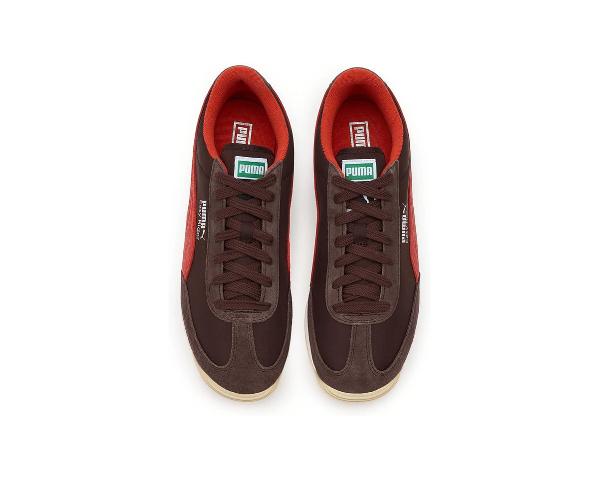Men's PUMA Easy Rider Vintage Shoes Chocolate Brown/Candy Apple