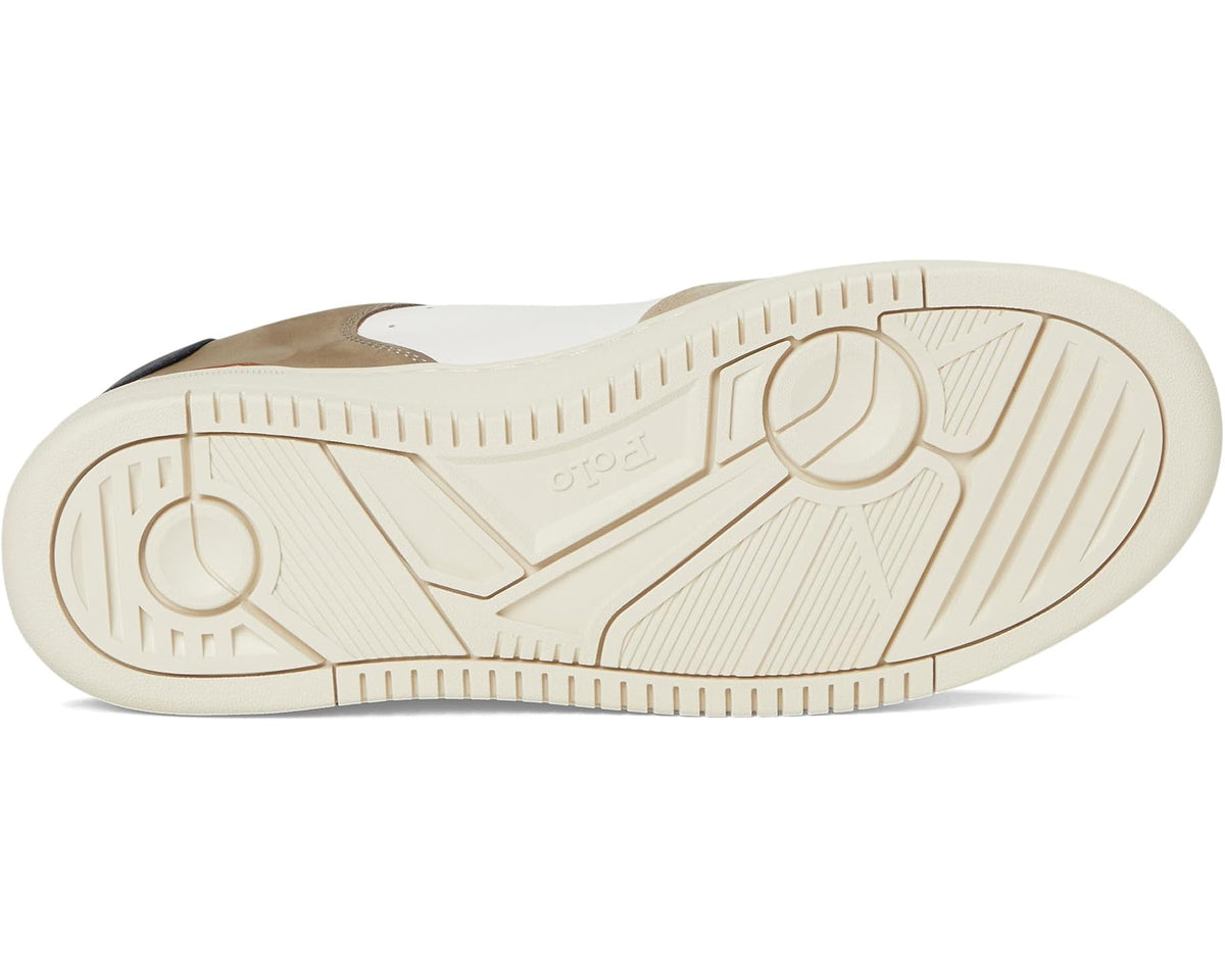 Men's Polo Ralph Lauren Masters Court Nubuck & Leather Sneakers Deckwash White/Tonal Milkshake