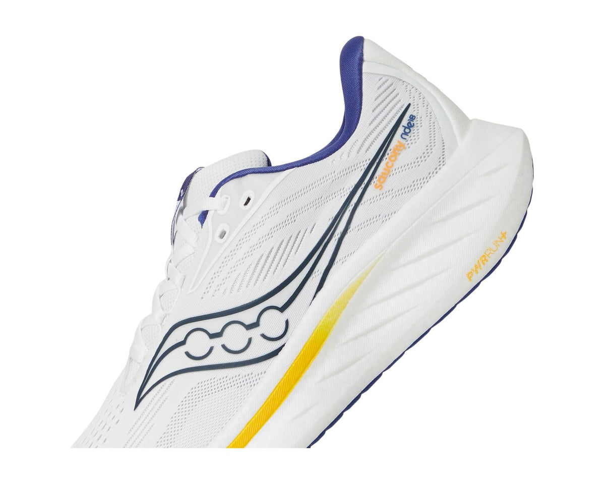 Men's Saucony Ride 18 White/Azurite