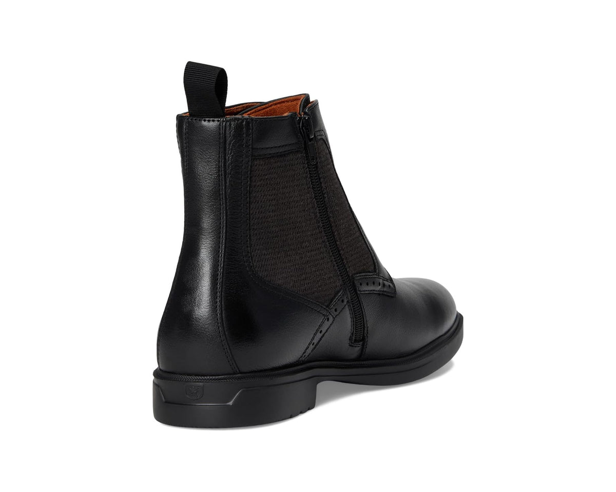 Men's Stacy Adams Thompson Elastic Lace Inside Zip Boots Black