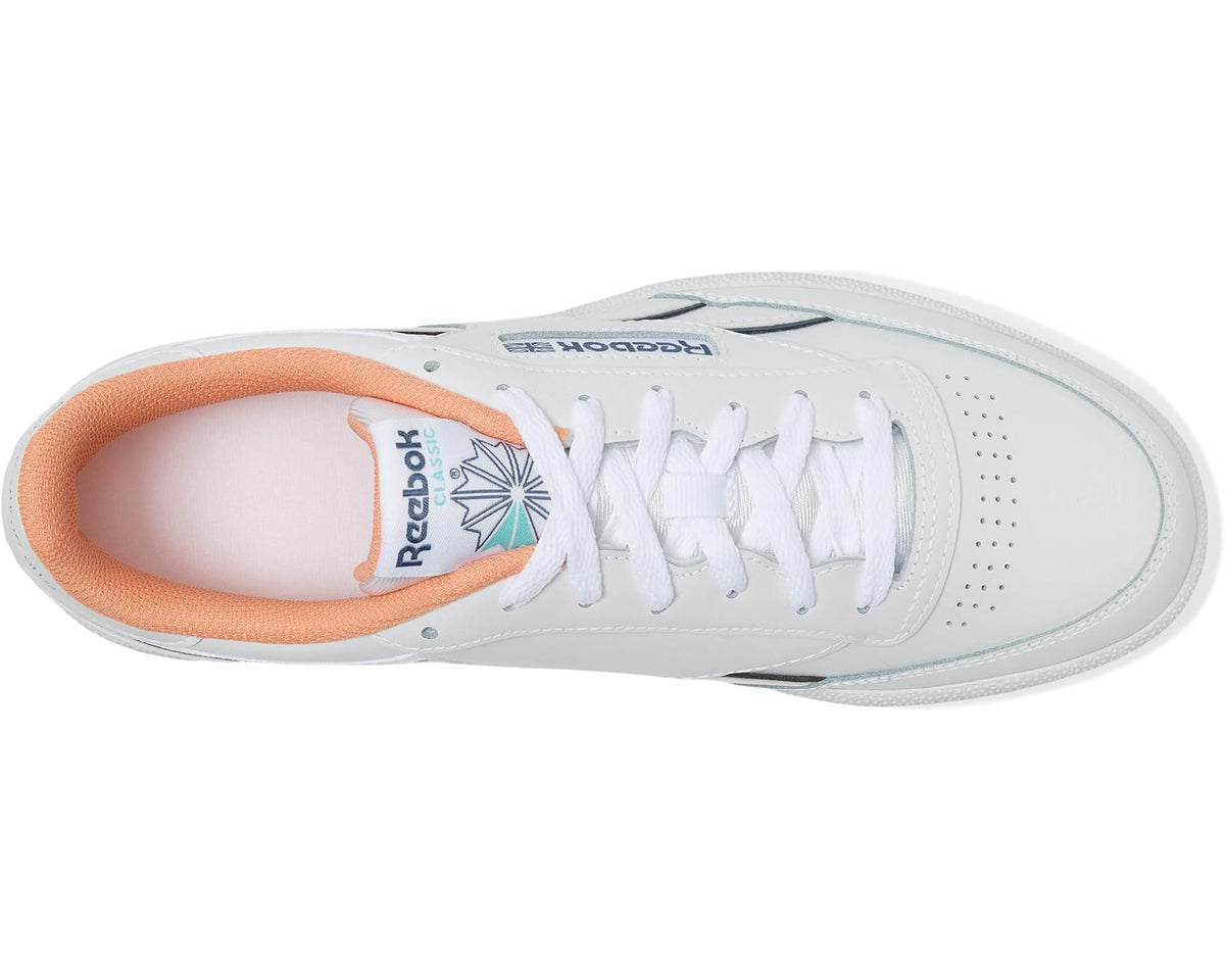 Unisex Reebok Lifestyle Club C Revenge White/Aiaqua/Sunkissed Orange