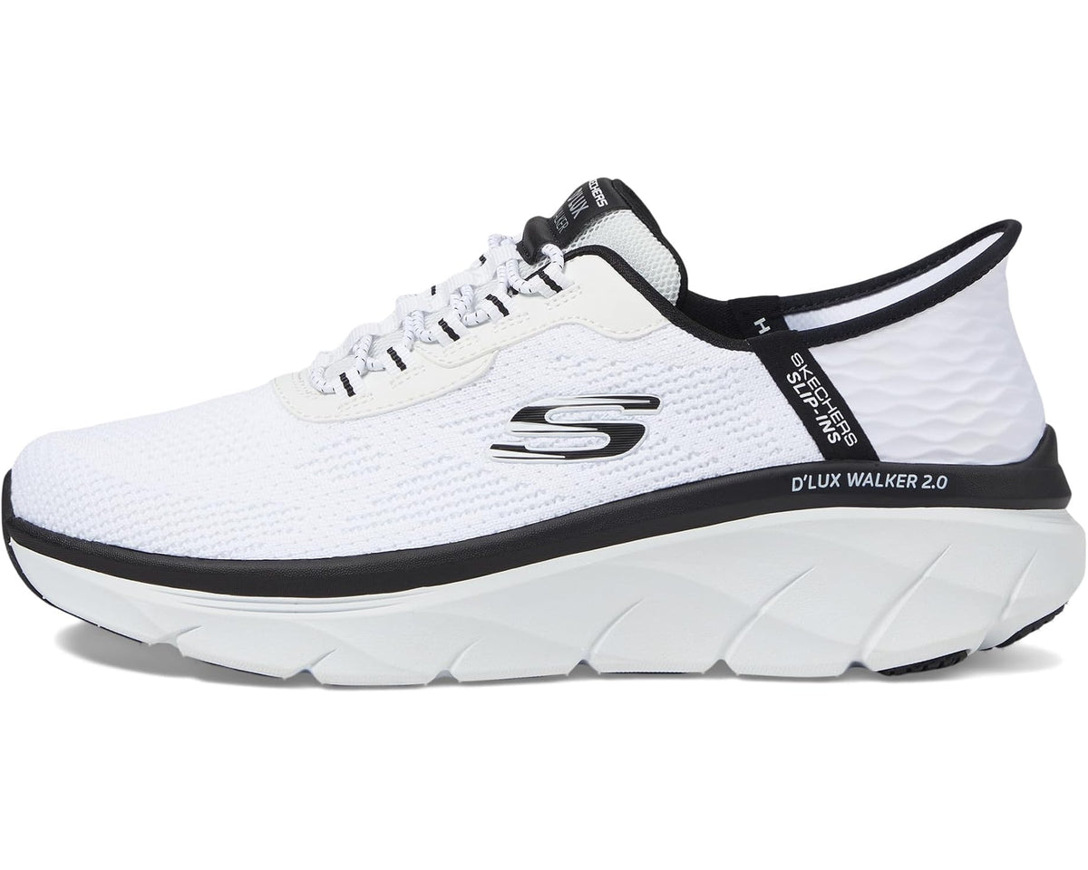 Men's SKECHERS D'Lux Walker 2.0 Rezinate Hands Free Slip-In White/Black
