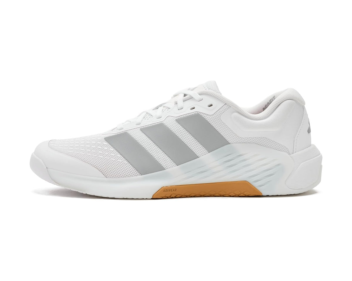 Men's adidas Dropset 4 Power Trainer Training Shoes White/Halo Silver/White