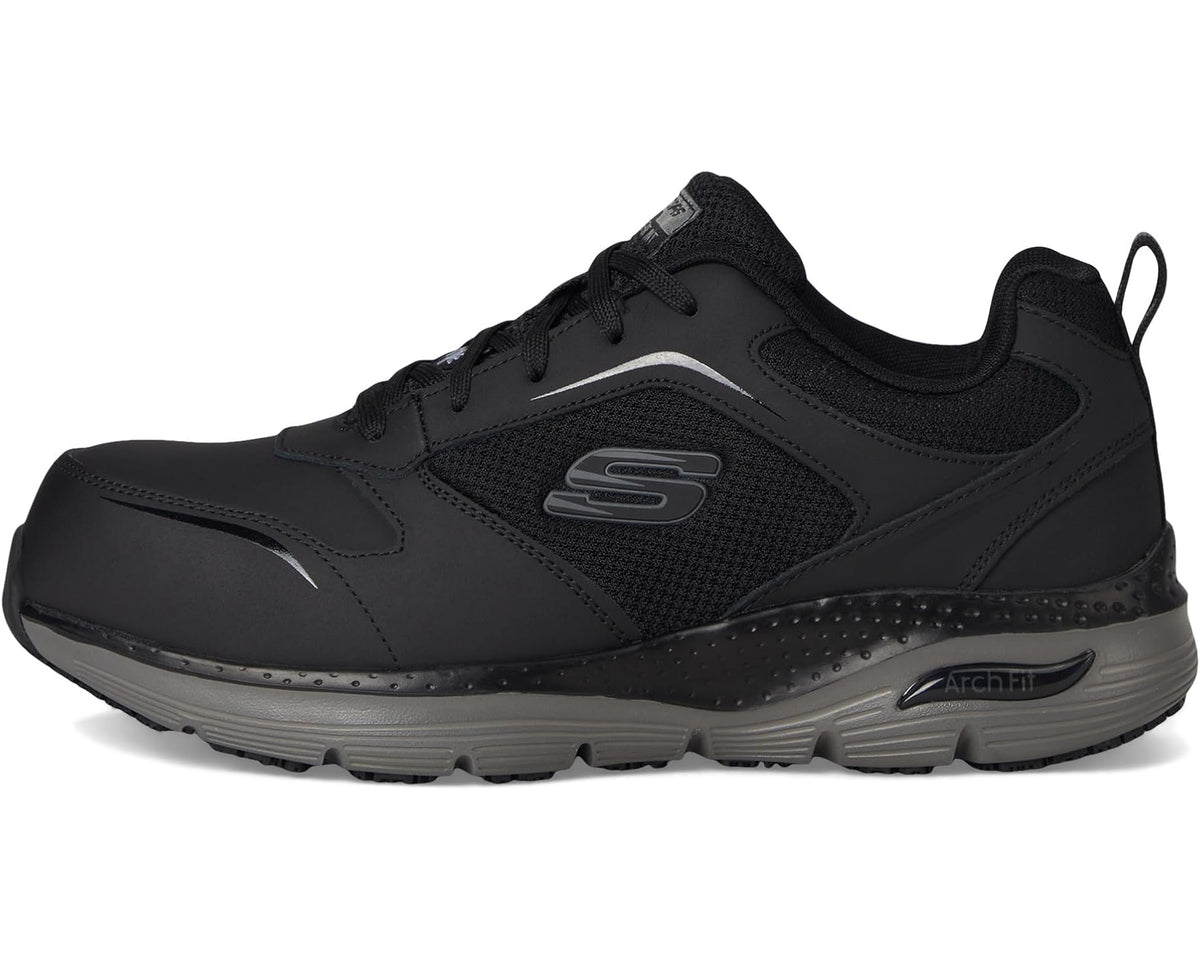Men's SKECHERS Work Arch Fit SR Comp Toe Black/Charcoal